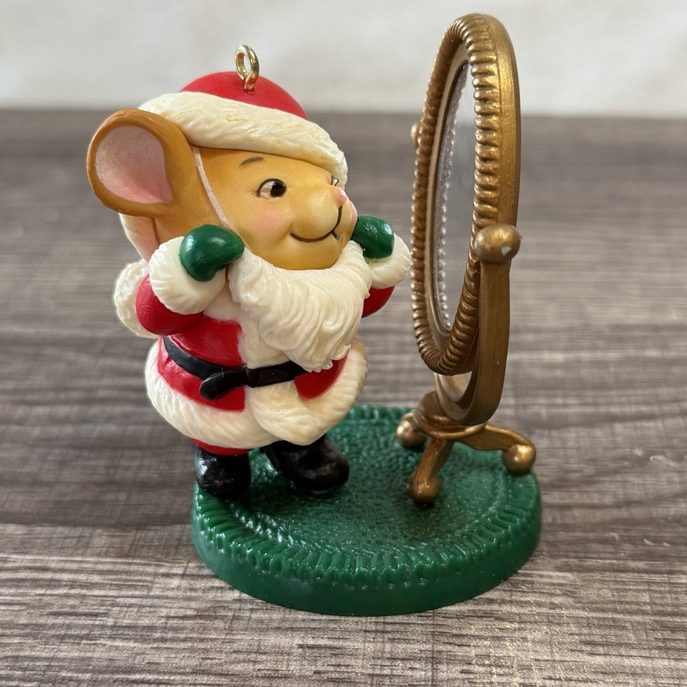 VINTAGE 1982 Avon Melvin P. Merrymouse Santa Christmas Ornament w/ Box Hong Kong